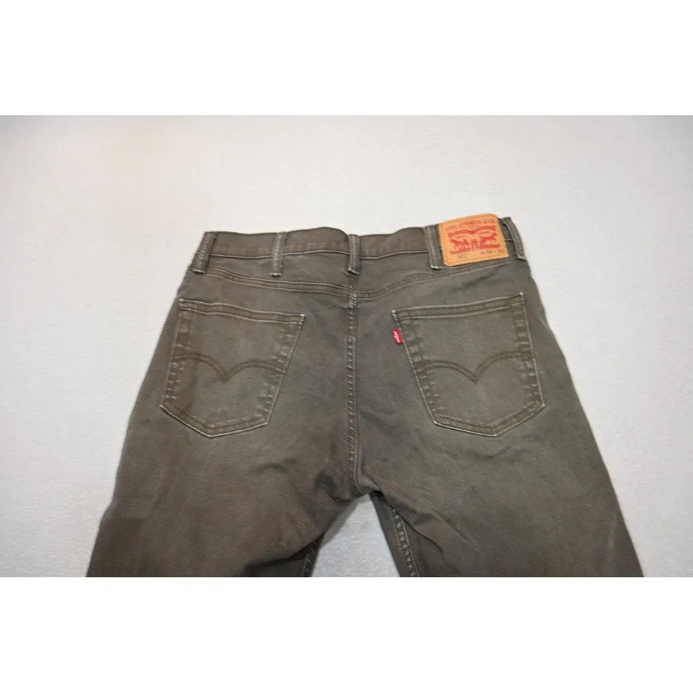 Levis 511 Slim Fit Jeans Mens 38x30 Brown Stretch Denim Rugged Excellent
